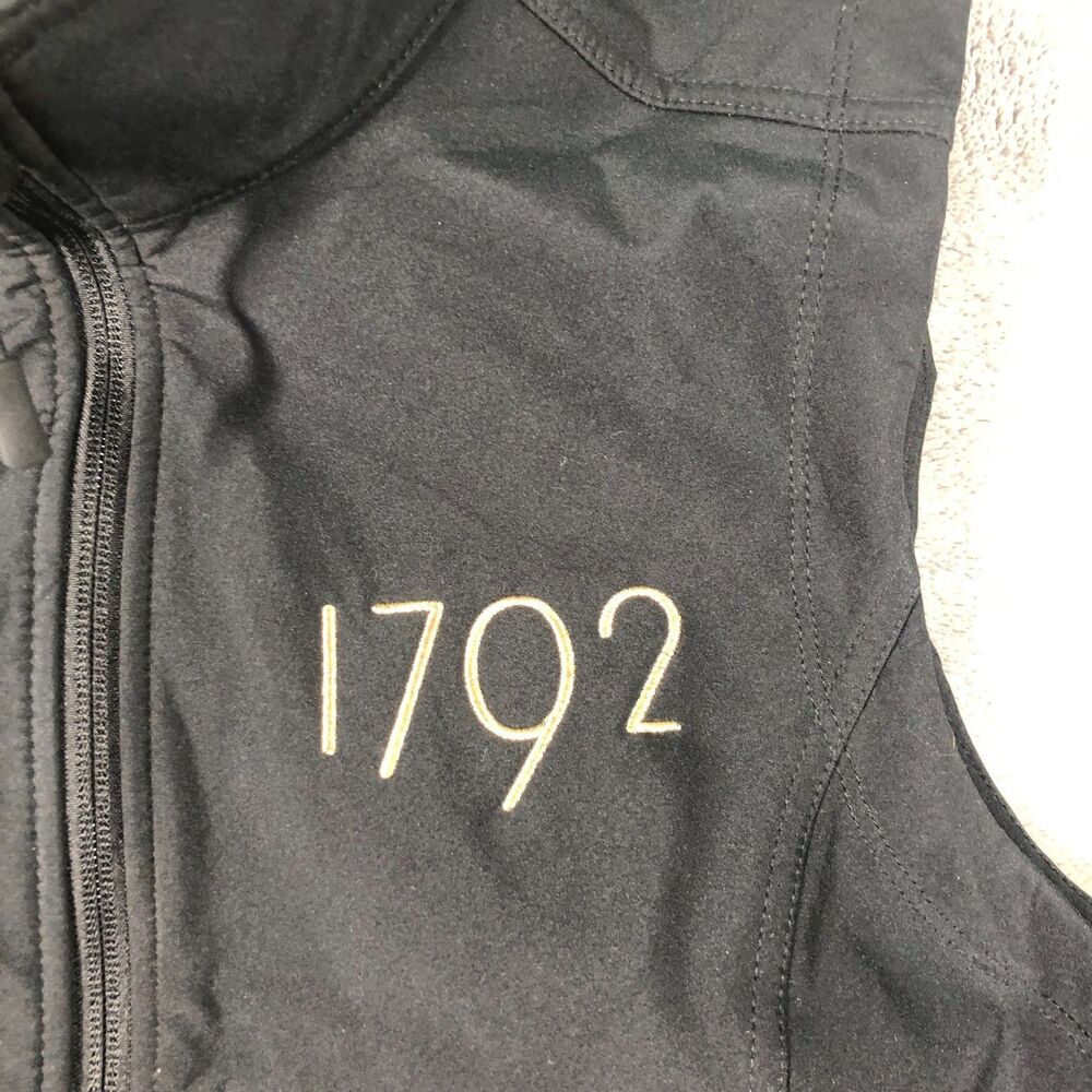 Barton 1792 Distillery Vest Womens Black Large Softshell Fleece Zip Bourbon KY - Picture 2 of 7